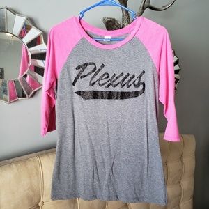 Plexus | Pink & Gray Raglan Tee